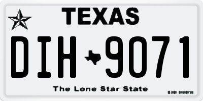 TX license plate DIH9071