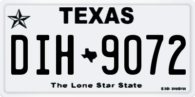 TX license plate DIH9072