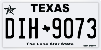 TX license plate DIH9073