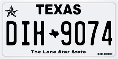 TX license plate DIH9074