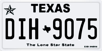 TX license plate DIH9075