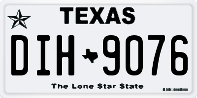 TX license plate DIH9076