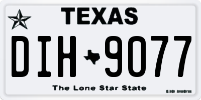 TX license plate DIH9077