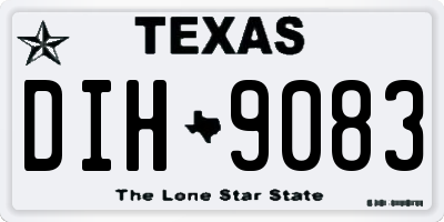 TX license plate DIH9083