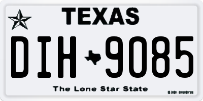 TX license plate DIH9085
