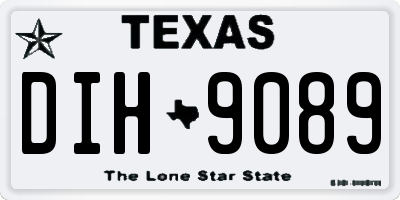 TX license plate DIH9089