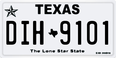 TX license plate DIH9101