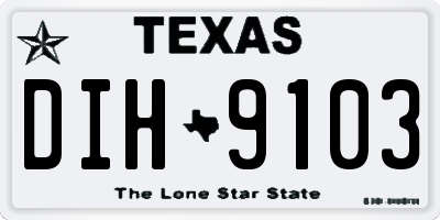 TX license plate DIH9103