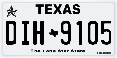 TX license plate DIH9105