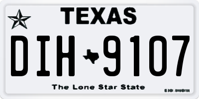 TX license plate DIH9107