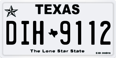 TX license plate DIH9112