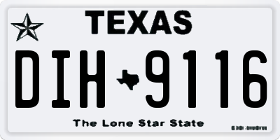 TX license plate DIH9116