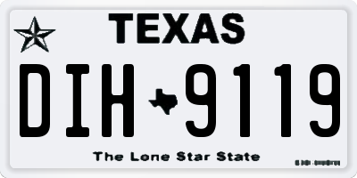TX license plate DIH9119