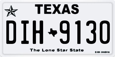 TX license plate DIH9130