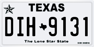 TX license plate DIH9131