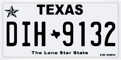 TX license plate DIH9132