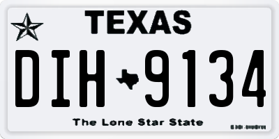 TX license plate DIH9134