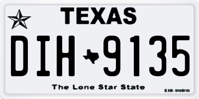 TX license plate DIH9135