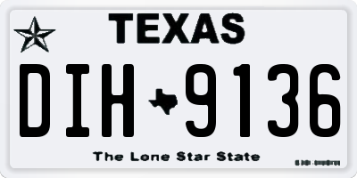 TX license plate DIH9136