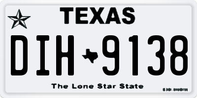 TX license plate DIH9138