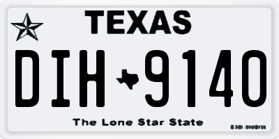 TX license plate DIH9140