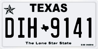TX license plate DIH9141