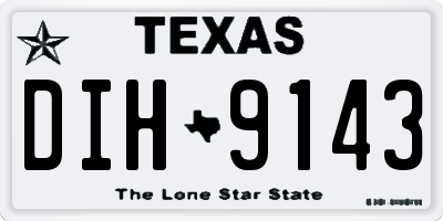 TX license plate DIH9143