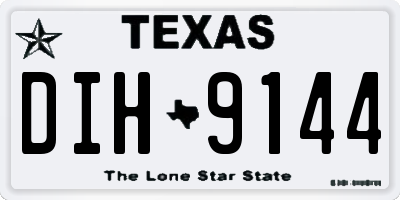 TX license plate DIH9144