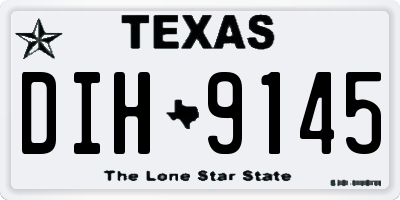 TX license plate DIH9145