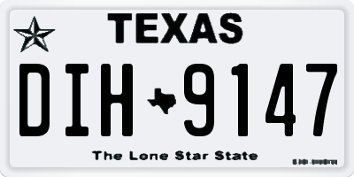 TX license plate DIH9147
