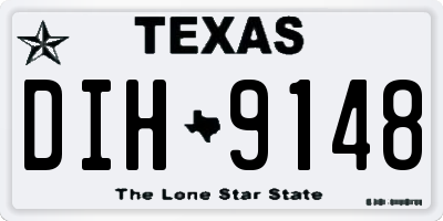 TX license plate DIH9148