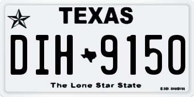 TX license plate DIH9150