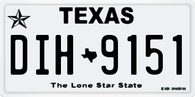 TX license plate DIH9151