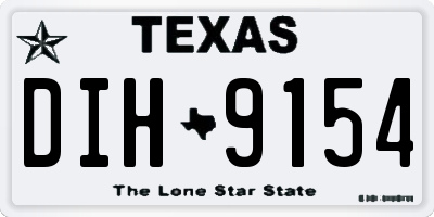 TX license plate DIH9154