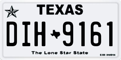 TX license plate DIH9161
