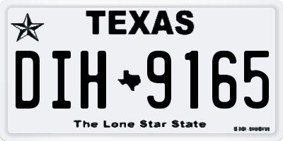 TX license plate DIH9165