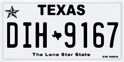TX license plate DIH9167