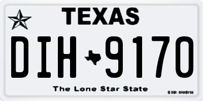 TX license plate DIH9170