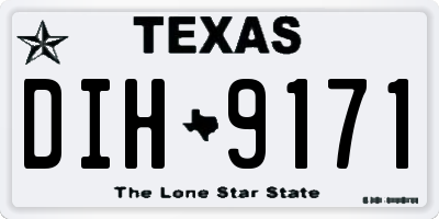 TX license plate DIH9171