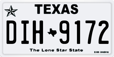 TX license plate DIH9172