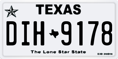 TX license plate DIH9178