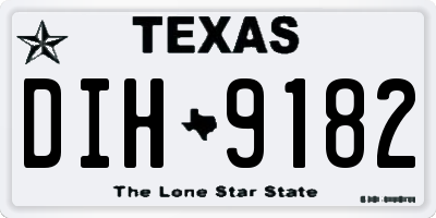 TX license plate DIH9182