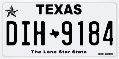 TX license plate DIH9184