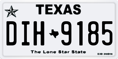 TX license plate DIH9185