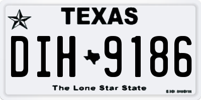 TX license plate DIH9186