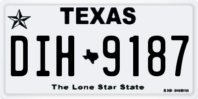TX license plate DIH9187