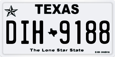 TX license plate DIH9188