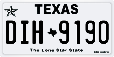 TX license plate DIH9190
