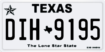 TX license plate DIH9195