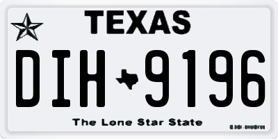 TX license plate DIH9196